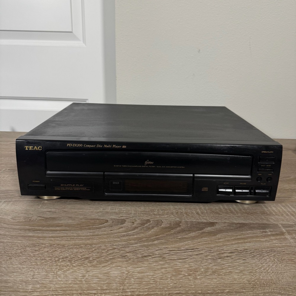 TEAC PD-D1200 Compact Disc Multi Player 5 Disc Carousel CD Changer Black
